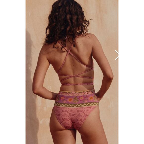 NWT Spell and The Gypsy Collective Goldie Shimmer One Piece Swimsuit - Picture 2 of 7